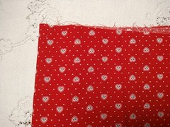 REMNANT Cranston Miniature Hearts Fabric Cotton Fabric Red Valentine’s 14×22