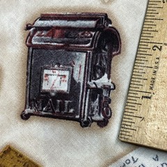 2.5yds Quilt Fabric Saturday Evening Post, Mailbox Letters To Santa, Good Boys