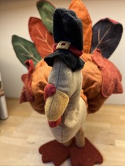 Hobby Lobby Standing Fabric Turkey Decor, Thanksgiving Tabletop Decor 16.5 Inch