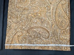 Brown Paisley Sewing Fabric Silky Synthetic Print 5 Yards Fashion Apparel Lining