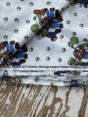 Mario Luigi Yoshi – Nintendo Cotton Fabric Mario Bros – 2+ Yards