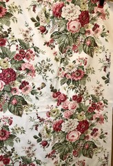 Waverly Original “Darlington” Scotch guard Floral Fabric 3.5 Yards Cottagecore