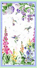 Floral Flutter by Susan Winget Wilmington Prints Quilt Fabric Panel 24″ x 44″