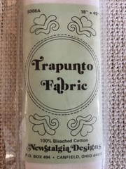 Trapunto Fabric 100% Bleached Cotton 18 In X 45 In NOS