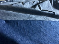 9oz Medium Wash Indigo Cotton Chambray Denim Midweight 63.5″ Wide 4 Yards Fabric