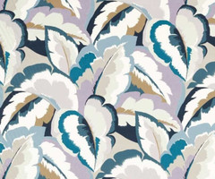 HARLEQUIN CURTAIN FABRIC Calathea 3.5 MTRS CORNFLOWER/AZUL/SHIITAKE/WILD COTTON