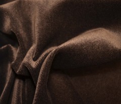 Sintra Mink Chocolate Brown Velvet Performance Upholstery Crypton Fabric