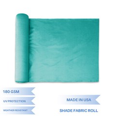 8 FT Turquoise Fabric Roll Sunwind Screen UV Block Shade Cloth patio Yard