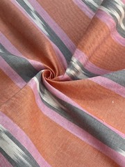 Ikat Striped Pattern Moiré Fabric By 2 Yards – Luxurious Silk.