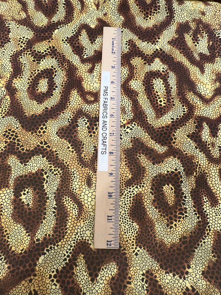 WILD ANIMAL snake python looking PRINT 100% COTTON FABRIC by the yard #16