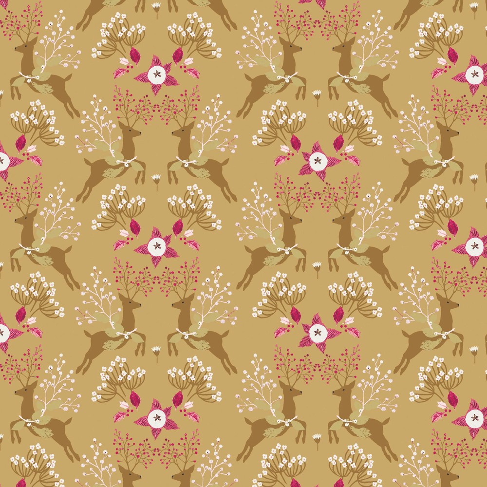 ART GALLERY FABRICS – Adventale by Katarina Roccella – Fawns & Flowers – Ochre