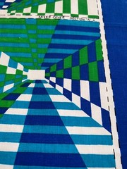 Vtg 60s/70s kitchen appliance cover cut-n-sew (~57″x36″) cotton? fabric patterns
