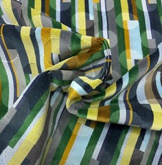 DESIGNTEX FINSBURY VELVET GREEN MODERN GEOMETRIC FABRIC BY 1/2(0.5) YARD 50″W