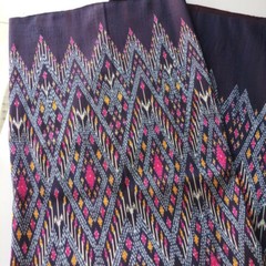 Thai Silk100% Natural Dark Blue Hand Woven Cloth High Quality Textile (2 Yards)