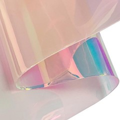 | 30 Gauge Holographic Clear Vinyl Roll, 12″ x 54″ Waterproof Iridescent Tran…
