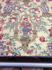 Braemore floral print on cotton fabric by the yard drapery pillows purple