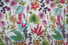 HARLEQUIN CURTAIN FABRIC DESIGN “Nalina” 3 METRES FLAMINGO/PAPAYA/LOGANBERRY