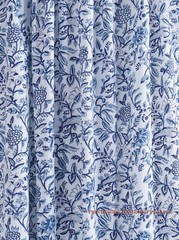 10 Yard Indian Blue Floral Hand Block Print Cotton Fabric Dressmaking Sewing Art