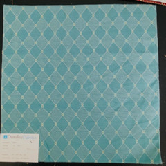 DURALEE Harlequin in Aqua 16 5/8 x 16 3/4″ Woven Cotton Fabric Sample