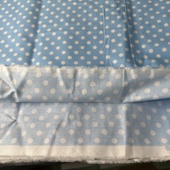 Waverly Blue White Polka Dot Quilting Fabric 4.25 Yards Cotton Sewing Yardage