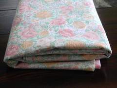 Vintage Wamsutta Fabric Pink and Peach Cotton Flowered Pastels