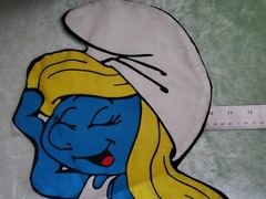 Vintage Smurfs Throw Pillow Form Pattern Cut and Sew Doll Set of 2