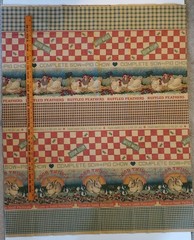 Vintage 90’s Concord Sharon Kessler Ruffled Feathers Cotton Fabric Feedsack 1 Yd