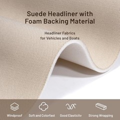 Auto Headliner Fabric 120″ L × 60″ W with Foam Backing – Mesh 120″L×60″W Beige