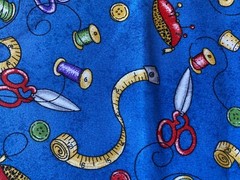 SIGNATURE CLASSICS~Oakhurst Textiles Fabric~SEWING NOTIONS TOSS~Measure Tape~Pin