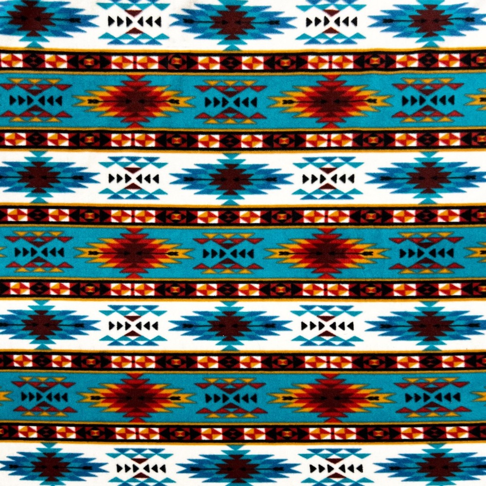 Tribal Stripe Native American Fleece Fabric – 60″ Wide – Sold by Yard & Bolt