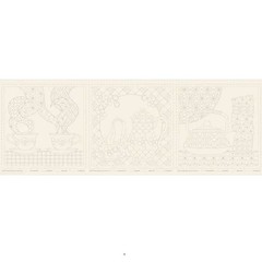 Patchwork Sewing Fabric Sashiko Teatime Natural Printed Panel 50x137cm