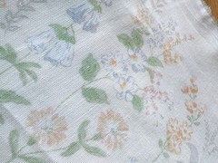 10 yds (6” width) wild flowers double gauze 100% cotton fabric baby 260238 A04