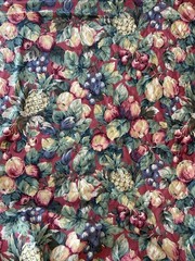 P KAUFMANN UPHOLSTERY Fabric Tropical RED FRUIT CLASSIC Pineapple Cherry 9yds