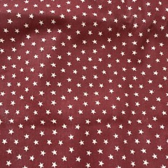 3 yds x 45″ Americana Themed Cotton Fabric Red and Beige Stars