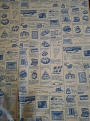 Marcus Bros Stitch In Time Newspaper Fabric, Cotton, 2.4 Yds x 44″