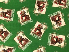 Cotton FLANNEL Fabric Christmas The Saturday Evening Post SEPS Curtis by 1/2Yard