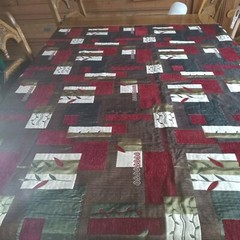 Luscious Upholstery or Pillow Fabric Patchwork Quilt Blanket Throw 60″ WX48″ L