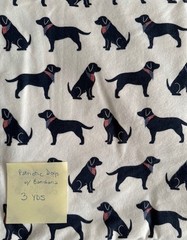 Labrador Retriever Patriotic Dogs w/ USA Fabric 3 YDS + 3″ x 43″ W Super Snuggle