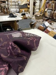 100% Silk Organza Sheer Fabric 54” Width Sold by the yard – Purple