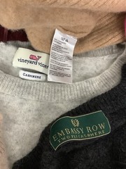 LOT OF 6 100% Cashmere Sweaters Bundle Flawed Crafter Cutters Fabric 2.12 Lbs CT
