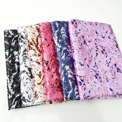 1yard X 148cm Geometric Satin Material Soft Charmeuse Lining Scarf DIY Fabric