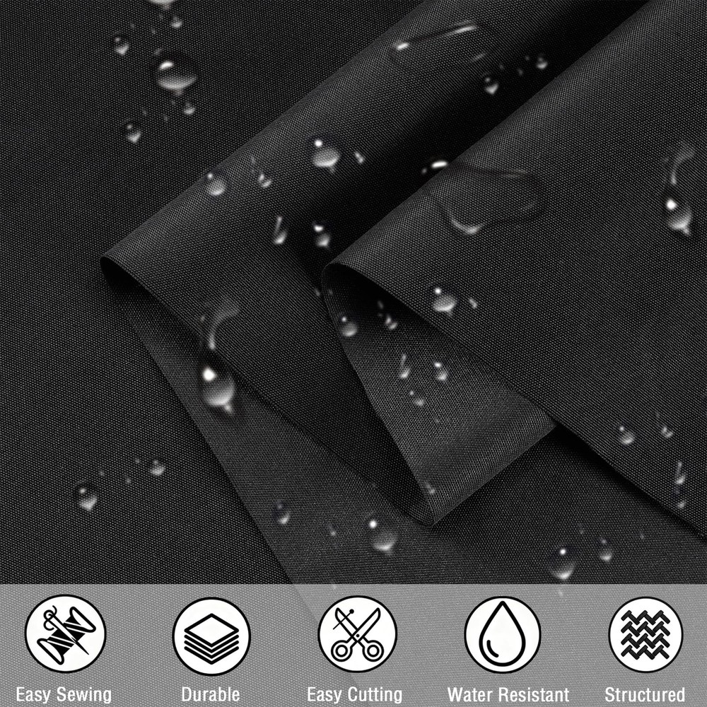 HYVAKUPPA Black 900D Waterproof Canvas Fabric 1yd