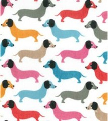 Printed Polycotton Craft Fabric Material – RAINBOW DASCHUNDS