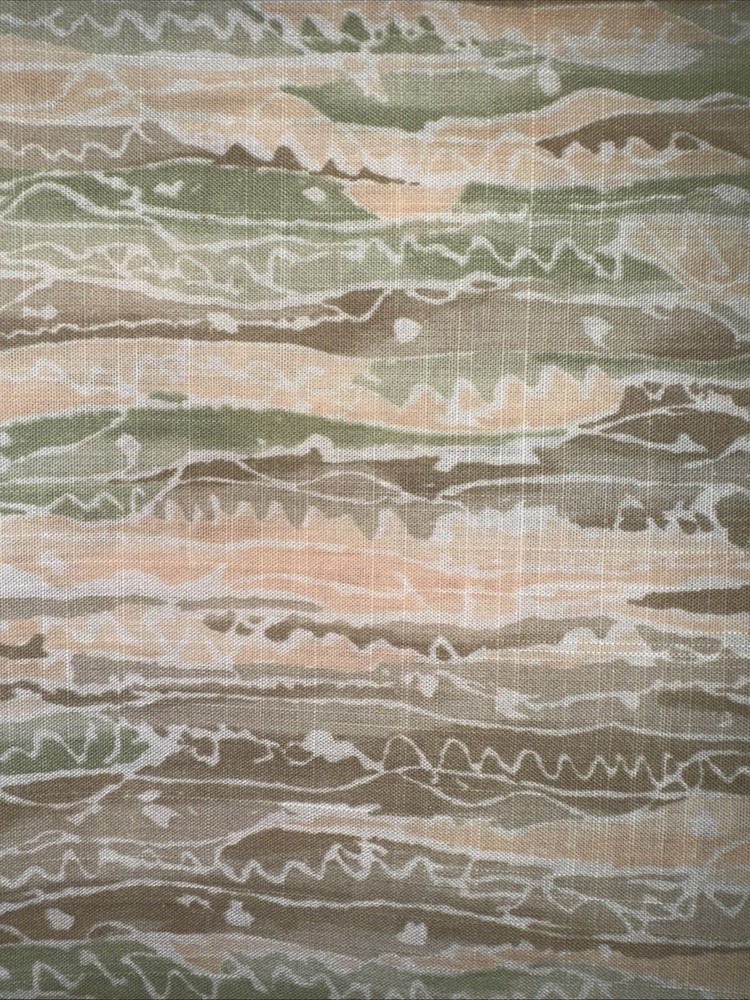 Omega Textiles Abtract Stripe Lightweight Pastel Fabric Green Tan Peach BTY W12