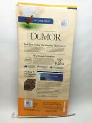 Empty Chicken Feed Woven Plastic Bag Sack Poulin Grain Crafts Art Repurpose