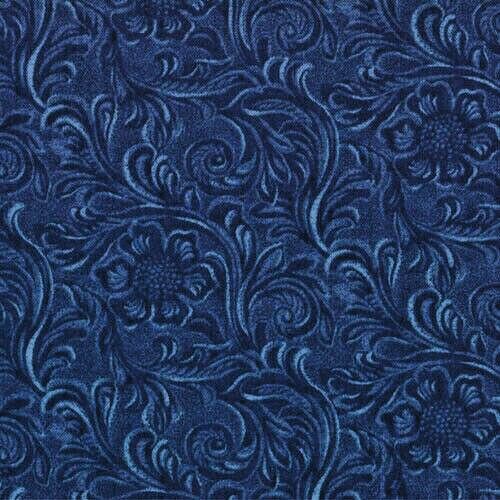 Moda 11216 12 Tooled Leather pattern “DENIM BLUE” bty