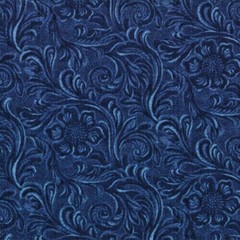 Moda 11216 12 Tooled Leather pattern “DENIM BLUE” bty