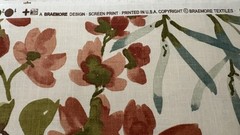 Braemore Gazebo Umber Floral Screen Print Fabric 54W”x 53” new