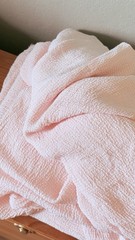 2 Pc Blush Pink Crinkle Natural Fiber Fabric 54” Wide 105” & 110”