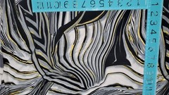 Black Gray Yellow Matte jersey Fabric 1.75 yds X 42″